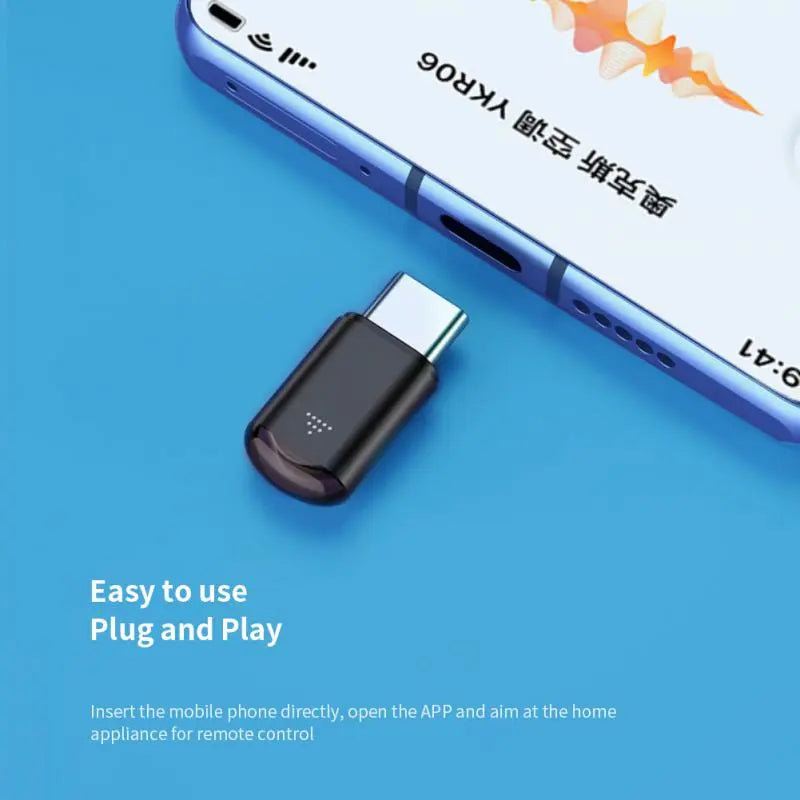 USB-C Micro USB Smart IR Remote Control Phone APP Mini Adapter